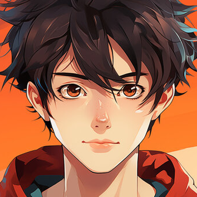 Before and after anime filter conversion portrait example 2